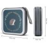 FodPand Cute Little Hedgehog CD Case 40 Capacity CD Holder Organizer Portable Zipper DVD Collection Storage Bag Compact Cases Storage Binder Plastic Holder Disc Car Home Travel view 2