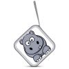 FodPand Cartoon Hippo CD Case 40 Capacity CD Holder Organizer Portable Zipper DVD Collection Storage Bag Compact Cases Storage Binder Plastic Holder Disc Car Home Travel view 3
