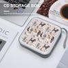 FodPand Oodles of Poodles CD Case 40 Capacity CD Holder Organizer Portable Zipper DVD Collection Storage Bag Compact Cases Storage Binder Plastic Holder Disc Car Home Travel view 4