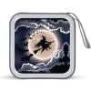 FodPand Halloween Flying Witch CD Case 40 Capacity CD Holder Organizer Portable Zipper DVD Collection Storage Bag Compact Cases Storage Binder Plastic Holder Disc Car Home Travel view 1