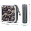 FodPand Many Skulls Get Together CD Case 40 Capacity CD Holder Organizer Portable Zipper DVD Collection Storage Bag Compact Cases Storage Binder Plastic Holder Disc Car Home Travel view 2