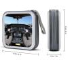 FodPand Airplane Cockpit CD Case 40 Capacity CD Holder Organizer Portable Zipper DVD Collection Storage Bag Compact Cases Storage Binder Plastic Holder Disc Car Home Travel view 2