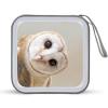 FodPand Funny Owl CD Case 40 Capacity CD Holder Organizer Portable Zipper DVD Collection Storage Bag Compact Cases Storage Binder Plastic Holder Disc Car Home Travel view 1