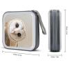 FodPand Funny Owl CD Case 40 Capacity CD Holder Organizer Portable Zipper DVD Collection Storage Bag Compact Cases Storage Binder Plastic Holder Disc Car Home Travel view 2