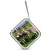 FodPand Donkey on Green Meadow CD Case 40 Capacity CD Holder Organizer Portable Zipper DVD Collection Storage Bag Compact Cases Storage Binder Plastic Holder Disc Car Home Travel view 3