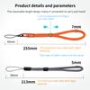 Tuvzylory Wrist Strap - 360 Rotating Safety Lock, 1/4" Interface, Soft Silicone Anti-Lost Lanyard for Action Cameras/Phones (Grey) view 3