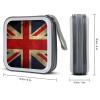 FodPand British Flag CD Case 40 Capacity CD Holder Organizer Portable Zipper DVD Collection Storage Bag Compact Cases Storage Binder Plastic Holder Disc Car Home Travel view 2