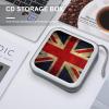 FodPand British Flag CD Case 40 Capacity CD Holder Organizer Portable Zipper DVD Collection Storage Bag Compact Cases Storage Binder Plastic Holder Disc Car Home Travel view 4