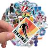 50Pcs Winter Skiing Stickers,Cartoon Colorful Ski Stickers, Vinyl Waterproof Aesthetic Decals Laptops, Water Bottles, Phone, Bike, Journal,Guitar,Teen Adult for Kids DIY Collectors Lovers(Skiing) view 3