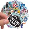 50Pcs Winter Skiing Stickers,Cartoon Colorful Ski Stickers, Vinyl Waterproof Aesthetic Decals Laptops, Water Bottles, Phone, Bike, Journal,Guitar,Teen Adult for Kids DIY Collectors Lovers(Skiing) view 4