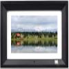 10-inch Full HD IPS Display Digital Photo Frame with Clock and Calendar, Supports USB and SD Card - Wood Grain Black view 1