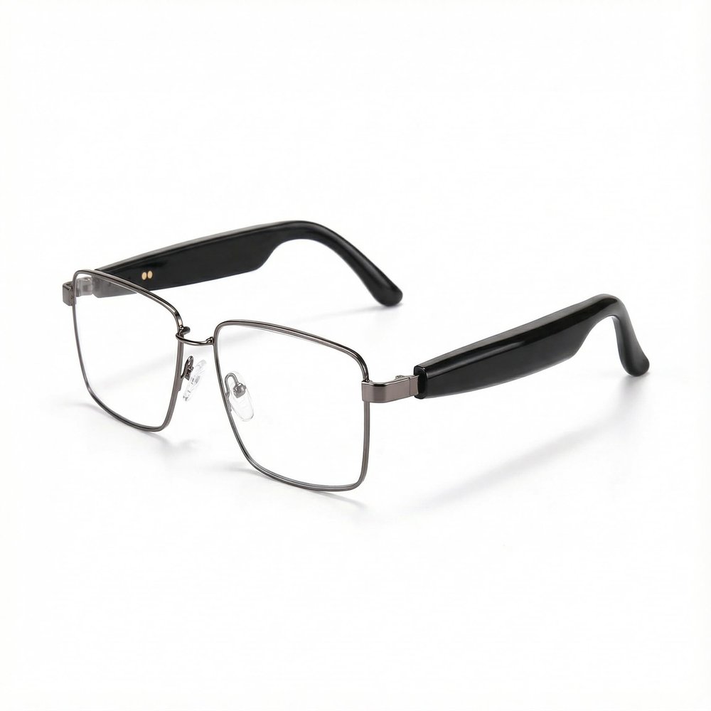Reankani Smart Translation Glasses - Hands-Free AI Real-Time Translate, Open-Ear Bluetooth, UV400 Protection, Lightweight Unisex (Black)