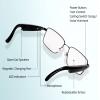 Reankani Smart Translation Glasses - Hands-Free AI Real-Time Translate, Open-Ear Bluetooth, UV400 Protection, Lightweight Unisex (Black) view 3