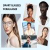 Reankani Smart Translation Glasses - Hands-Free AI Real-Time Translate, Open-Ear Bluetooth, UV400 Protection, Lightweight Unisex (Black) view 4