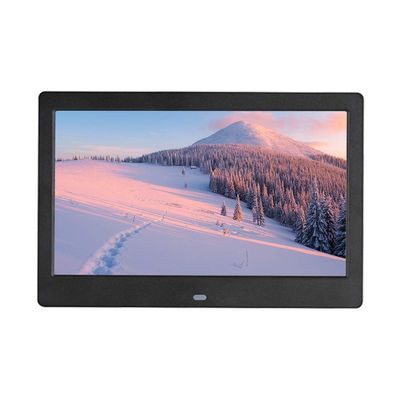 10-inch HD 1024x600 Display Digital Photo Frame with Video Playback, Calendar, Timer, and Music Functions - Black