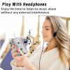 EBTOOLS Cassette Tape Player, Single Speaker, Clear Sound, Stereo Dual Channel, Transcribe Music to USB, 3.5mm Earphone Jack, Portable Cassette to Mp3 Converter, Transparent Design view 4