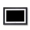 10-inch Digital Photo Frame - 1280x800 Full HD IPS Display, 16GB Storage, Music/Video/Clock/Calendar Functions - Wood Grain Design (Black) view 1