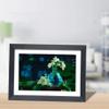 10-inch Digital Photo Frame - 1280x800 Full HD IPS Display, 16GB Storage, Music/Video/Clock/Calendar Functions - Wood Grain Design (Black) view 2