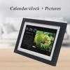 10-inch Digital Photo Frame - 1280x800 Full HD IPS Display, 16GB Storage, Music/Video/Clock/Calendar Functions - Wood Grain Design (Black) view 3