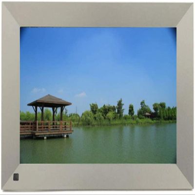 10.1-inch Digital Photo Frame, 1280x800 Full HD IPS Screen, Supports WiFi, Remote Control, Automatic Rotation, USB/SD Card, Silver-Gray.