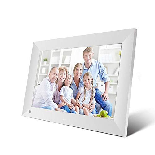 10-inch Digital Photo Frame, high-Definition IPS LCD Screen, WiFi Support, 16GB Storage Space, Automatic Rotation, Compatible with Micro SD Cards.