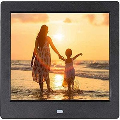 8-inch Digital Photo Frame, 720P high-Definition Photo Frame, Multi-Functional: with Calendar and Alarm Clock.