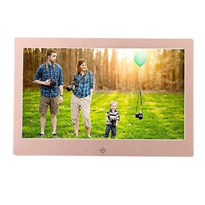 10-inch Digital Photo Frame with a 1366x768 high-Definition Display, Supports SD Card and USB Interface, and has a Built-in Calendar and Alarm Clock.