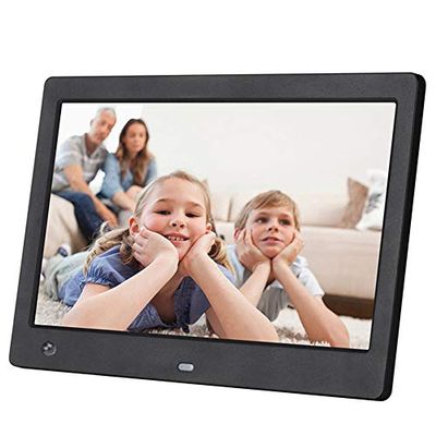 10.1-inch Digital Photo Frame with Motion Sensor, 1024x600 Resolution, Photo/Video/Music Player with Automatic Switching Timer.