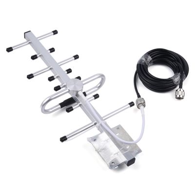 WSOLDMA Directional Yagi Antenna 10dBi 2G/3G/4G LTE 698-2700MHz Outdoor Antenna N Female Connector, with 5M Cable