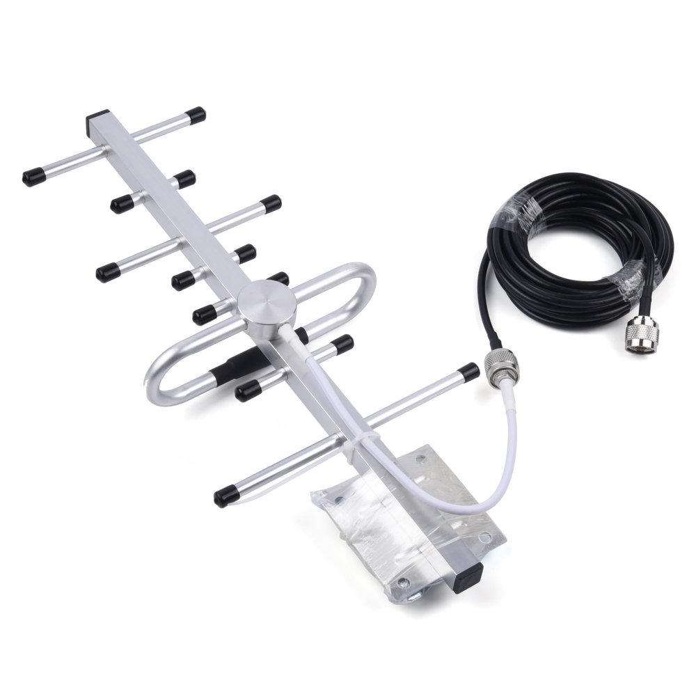 WSOLDMA Directional Yagi Antenna 10dBi 2G/3G/4G LTE 698-2700MHz Outdoor Antenna N Female Connector, with 5M Cable