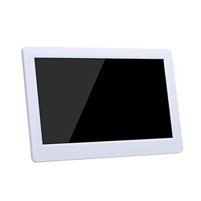 10-inch Ultra-Thin HD Digital Photo Frame - 1024x600 LCD Screen, Stereo Speakers, Motion Sensor, White - Perfect Electronic Wedding Gift