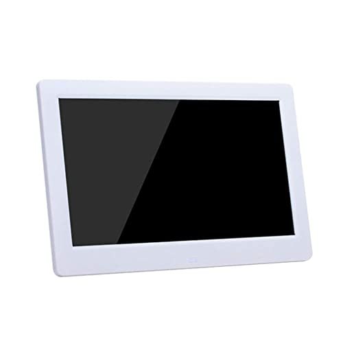 10-inch Ultra-Thin HD Digital Photo Frame - 1024x600 LCD Screen, Stereo Speakers, Motion Sensor, White - Perfect Electronic Wedding Gift