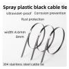 100Pcs Stainless Steel Coated Locking Metal Cable Ties, 304 Binding Straps Zipper(4.6x200mm) view 4