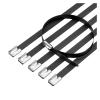 100pcs Stainless Steel Coated Snap-on Metal Cable Ties, Multi-Functional Zipper Vent Lock(4.6x350mm) view 2