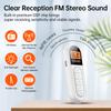 FM Pocket Radio, Portable Radio Rechargeable with Excellent Reception Digital Tuning, LCD Screen,Belt Clip, Stereo Earphone Jack for Gym, Walking, Camping view 2
