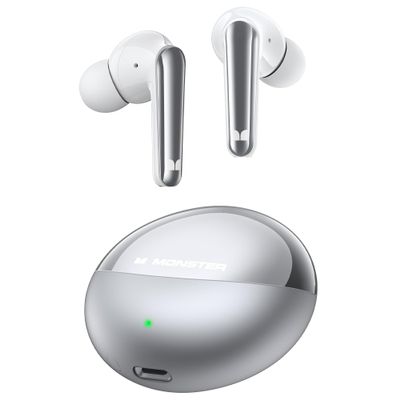 Monster N-Lite 203 AirLinks Wireless Earbuds, Bluetooth 5.3 Headphones HiFi Stereo, Wireless Earphones with HD Clear Call, 30H Playback, Touch Control, Type-C Charging, IPX6 Waterproof in-Ear Earbuds