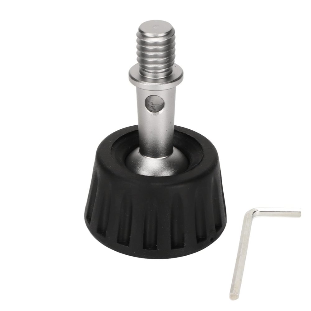 Tripod Foot Pad, 360 Degree Rotating Rubber Base with Stainless Steel Mount, Replacement Monopod Leg Pad for Camera Support, 34mm Anti Skid Base