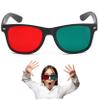 sdybjml 3D Glasses, Black Frame Red Green 3D Viewing Glasses for Dimensional Anaglyph TV Movie DVD Game and Amblyopia Training Eyeglasses Viewing view 3