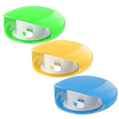 3Pcs Automatic Cord Reels, Portable Elliptic Automatic Cord Reel for Phone Cords, Retractable Cable Winder for Home Office Classroom, Yellow, Blue, Green Reel For Phone Cords