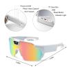 Baseball Sunglasses with Camera, 4k HD Sports Glasses Camera, Hands-Free Recording, Smart Cameras Glasse for Baseball Cycling Hiking (Iridescent-B) view 3