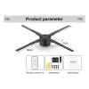 3D Hologram Fan, P56 Naked Eye 3D HD Fan Holographic Projector 3D Holographic Projector Remote Advertising Display Support Picture Video view 2