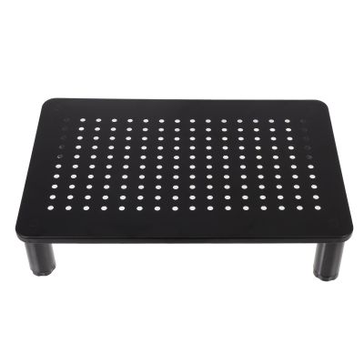 Kisangel Height Adjustable Monitor Stand Riser with Gears Up to Load Desktop Organizer for Computer Display Office and Home Use Sturdy Design with Extra Storage Space Underneath