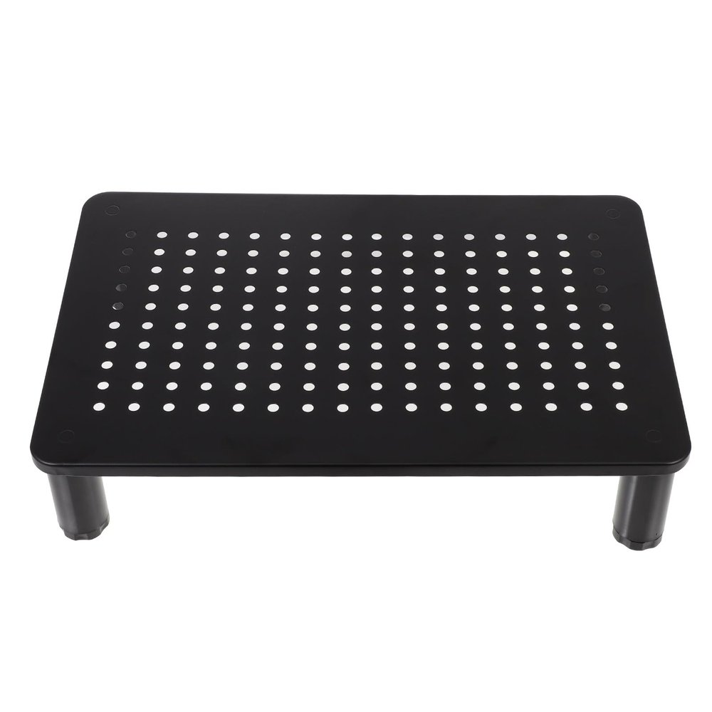 Kisangel Height Adjustable Monitor Stand Riser with Gears Up to Load Desktop Organizer for Computer Display Office and Home Use Sturdy Design with Extra Storage Space Underneath