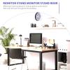 Kisangel Height Adjustable Monitor Stand Riser with Gears Up to Load Desktop Organizer for Computer Display Office and Home Use Sturdy Design with Extra Storage Space Underneath view 4