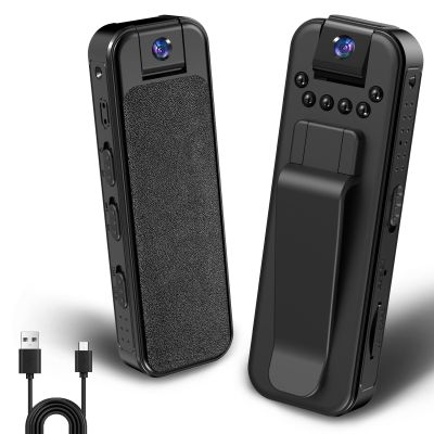 icamdoor Mini Body Camera, Worn Camcorder, Sport Cam, 1080P Portable Cam with Night Vision, 180 Ratatable Lens, Sturdy Clip for Cycling Law Enforcement Working up to 128GB SD Card (Not Included)