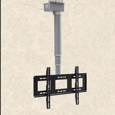 Adjustable Motorized TV Bracket Stand with Remote - Electric Lift for 26-70 Inch Low Profile TVs, Telescopic Ceiling Mount, Perfect for Home Theater & Office Use