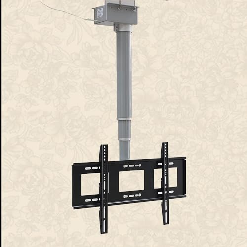 Adjustable Motorized TV Bracket Stand with Remote - Electric Lift for 26-70 Inch Low Profile TVs, Telescopic Ceiling Mount, Perfect for Home Theater & Office Use