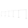 10x50ft JenyunTech Wedding Arch Backdrop Stand Heavy Duty Square Metal Frame Balloon Arch Kit Photography Backdrop Pipe Set Curtain Holder for Wedding Party Banquet Decorations view 1