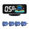 4/6/8 Sensor Alarm Multiple Radar Parking Sensor Kit Backlight Parktronic LED Display System Backup Monitor Detector Assistant(Blue sensors,8 sensors) view 1