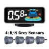 4/6/8 Sensor Alarm Multiple Radar Parking Sensor Kit Backlight Parktronic LED Display System Backup Monitor Detector Assistant(Blue sensors,8 sensors) view 2